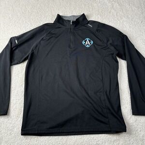 UNRL Elite 1/4‎ Zip Men's Size Large Black Pullover Performance Athleisure Logo